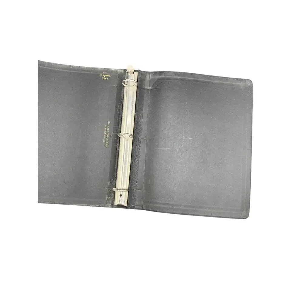 📓 Vintage Vernon Company Black 3-Ring Binder Industrial Office Decor